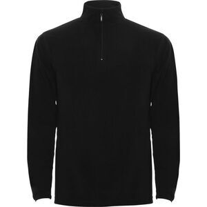 Roly Mens Himalaya Quarter Zip Fleece Jacket / Solid Black